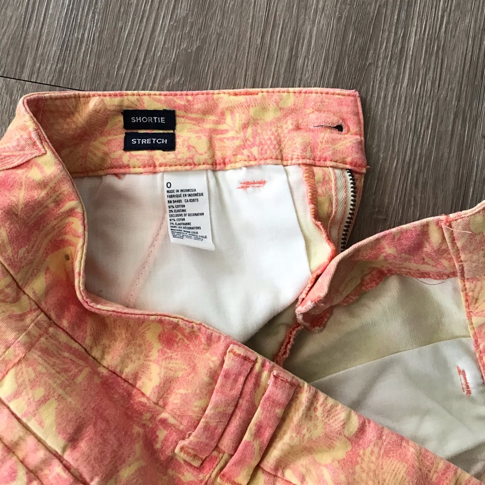 Orange Yellow Tropical Flower Leaf Shorts - Picture 4 of 6